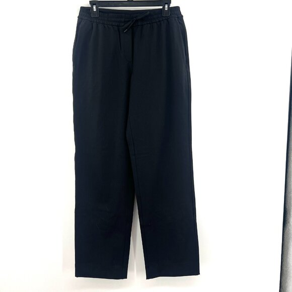 Lululemon Black Nylon Straight Leg Pull On Drawstring Pants Women's Small - Picture 1 of 8